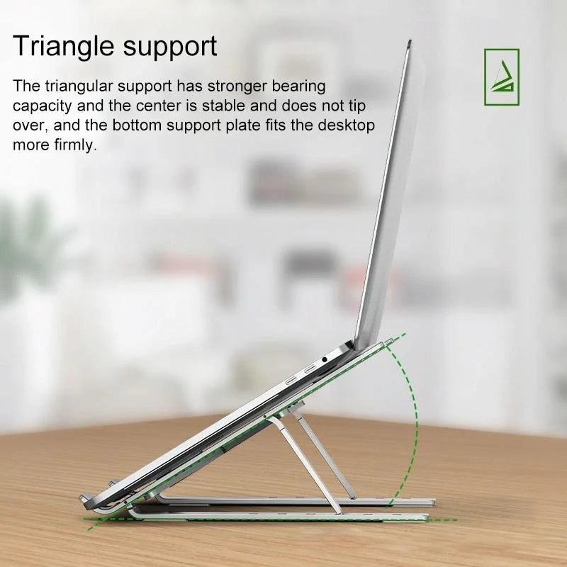 Adjustable Laptop Stand - Portable Folding Height Increase