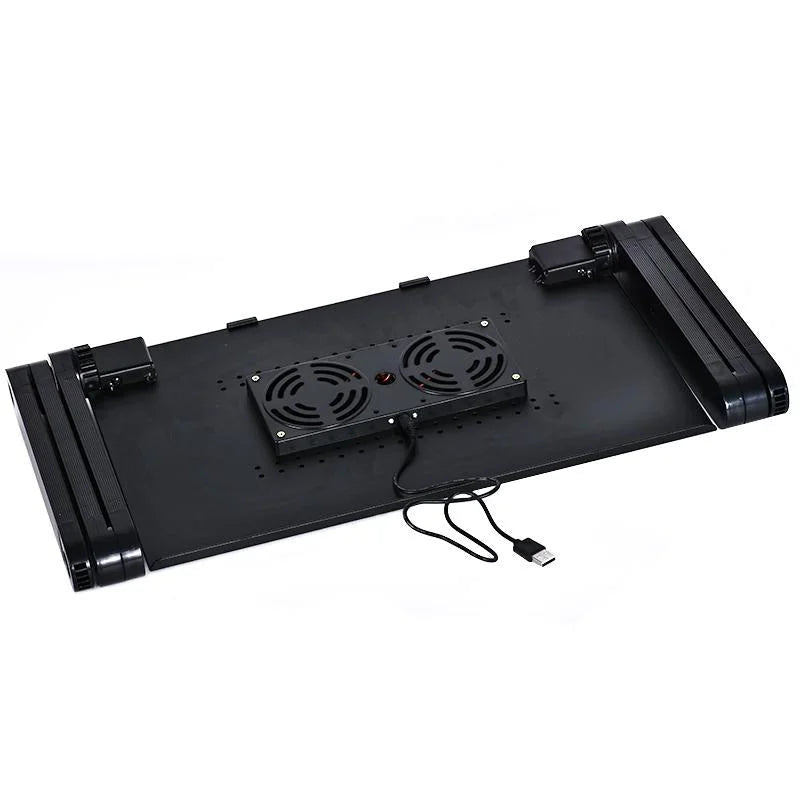 Adjustable Laptop Stand with Fans & Mouse Pad - Portable &