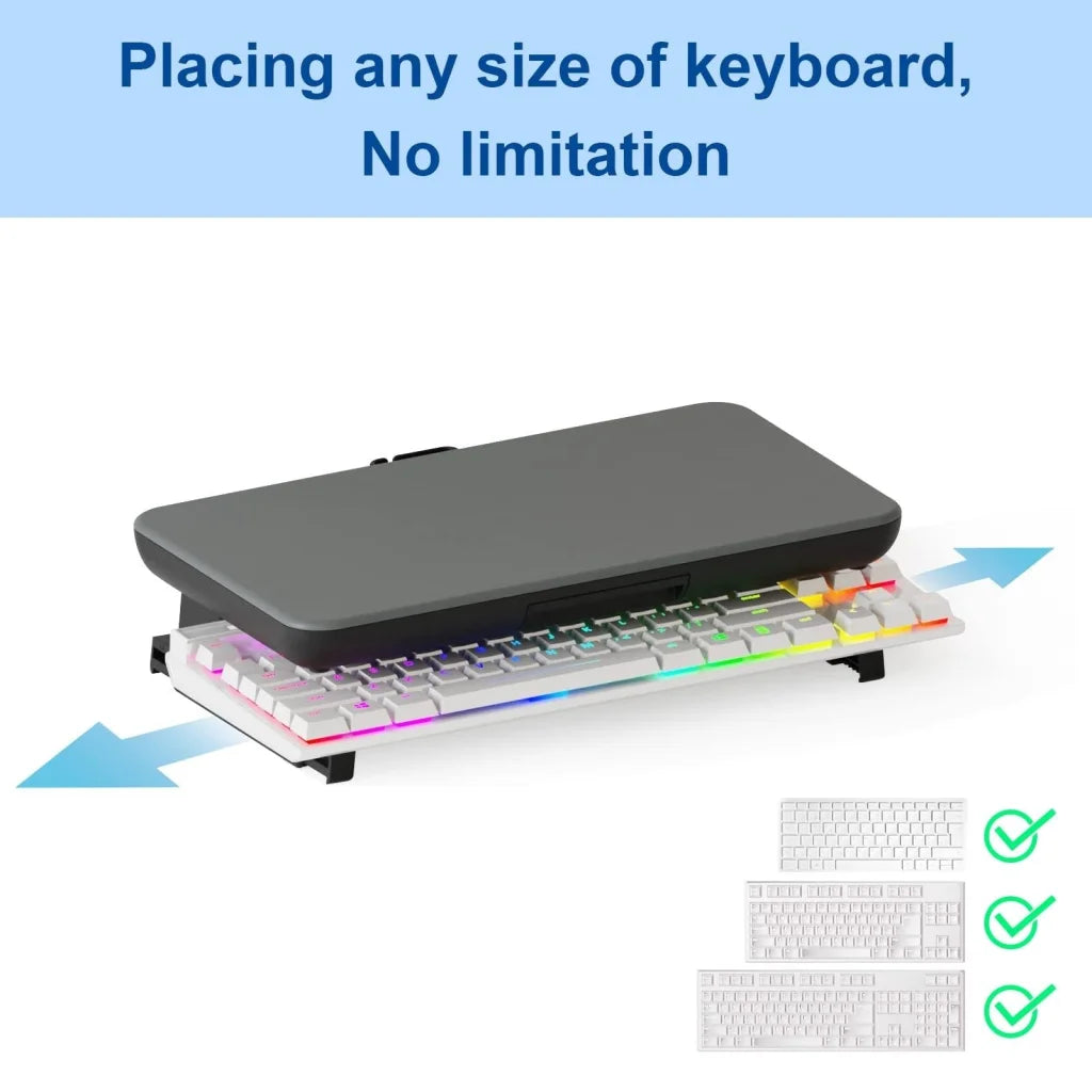 Adjustable Laptop Stand with Storage Drawer - Height Riser