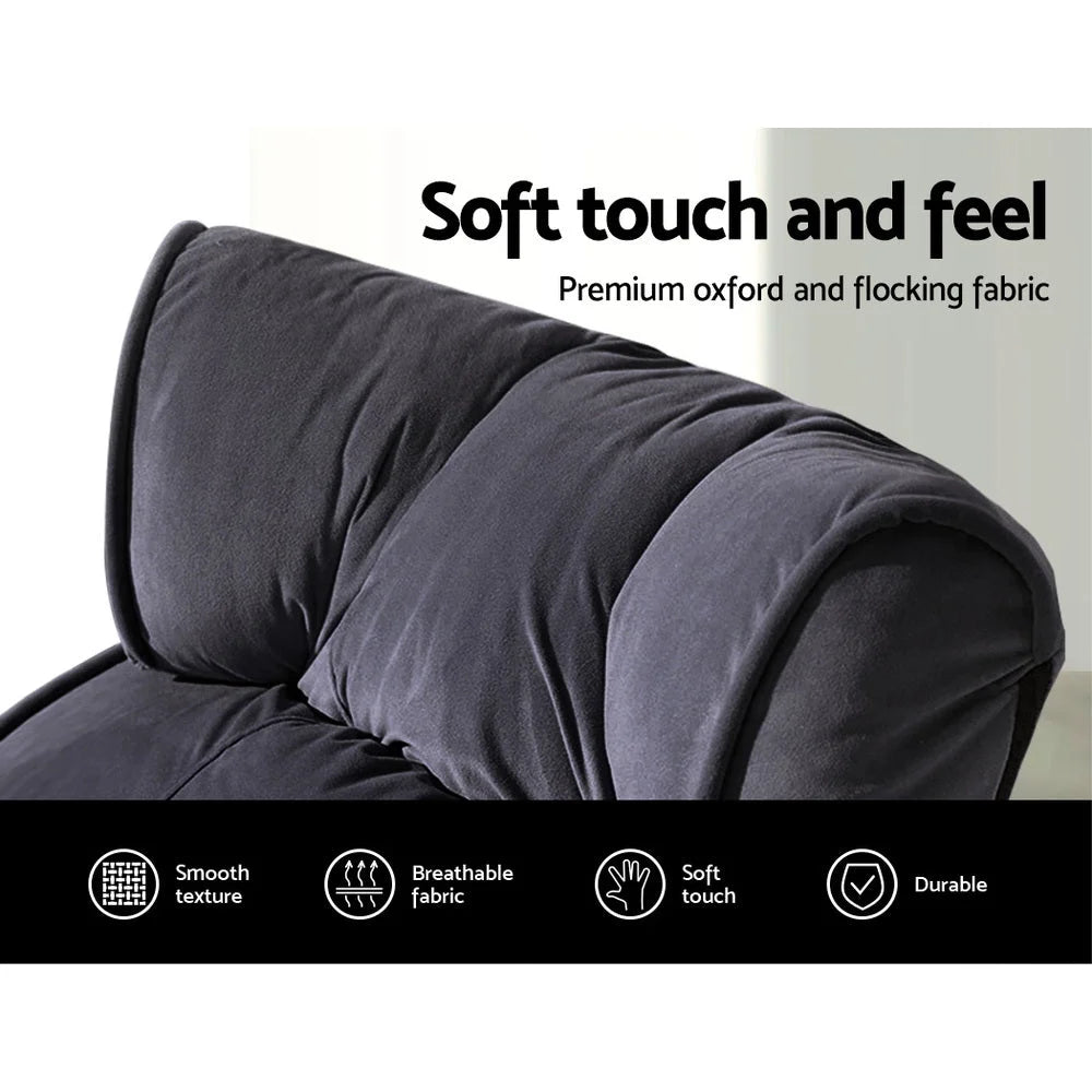 Charcoal chair with adjustable lounger arms living