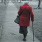 Adjustable Metal WALKING STICK Travel Cane Folding Pole