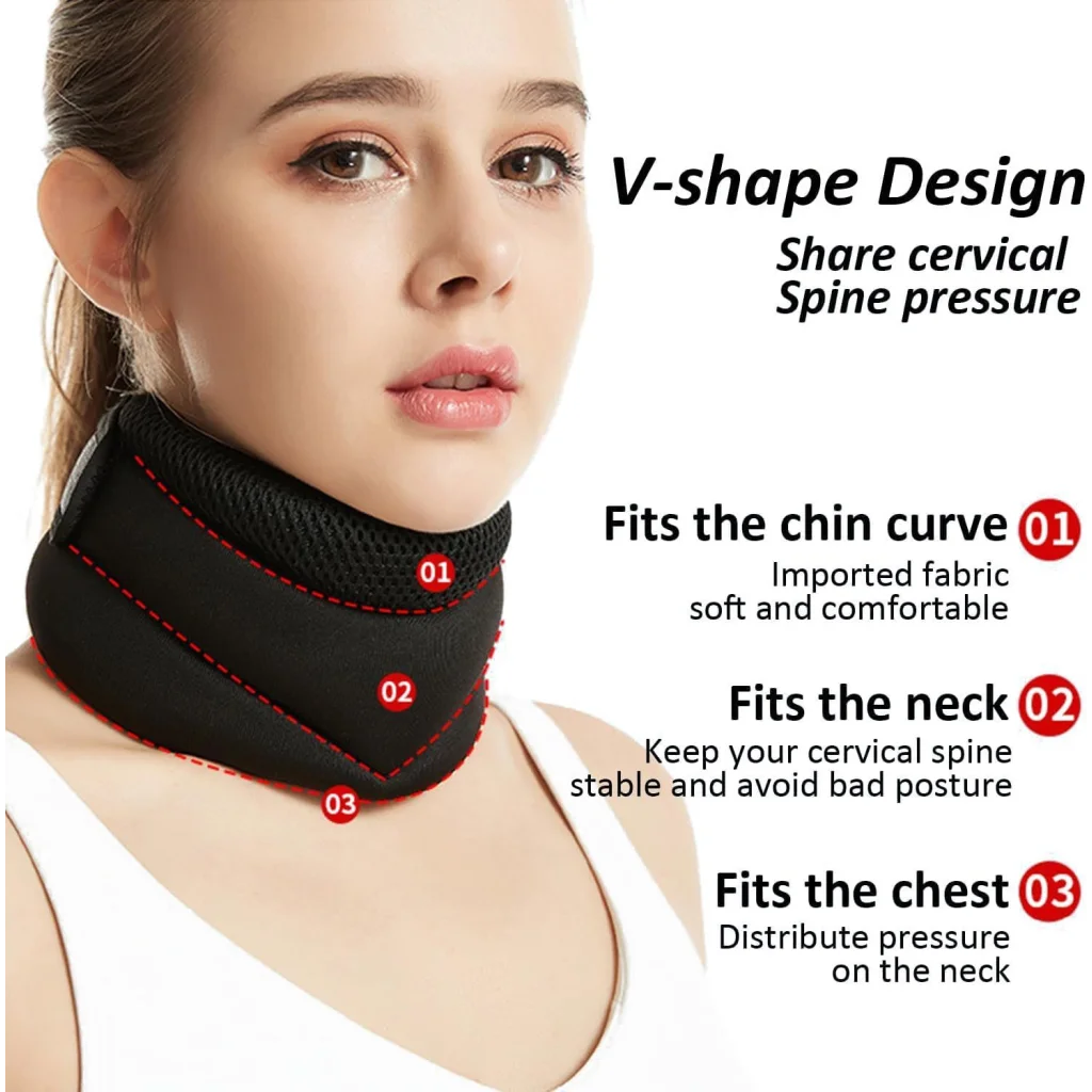Adjustable Neck Brace with V-Shape Design – Cervical Spine