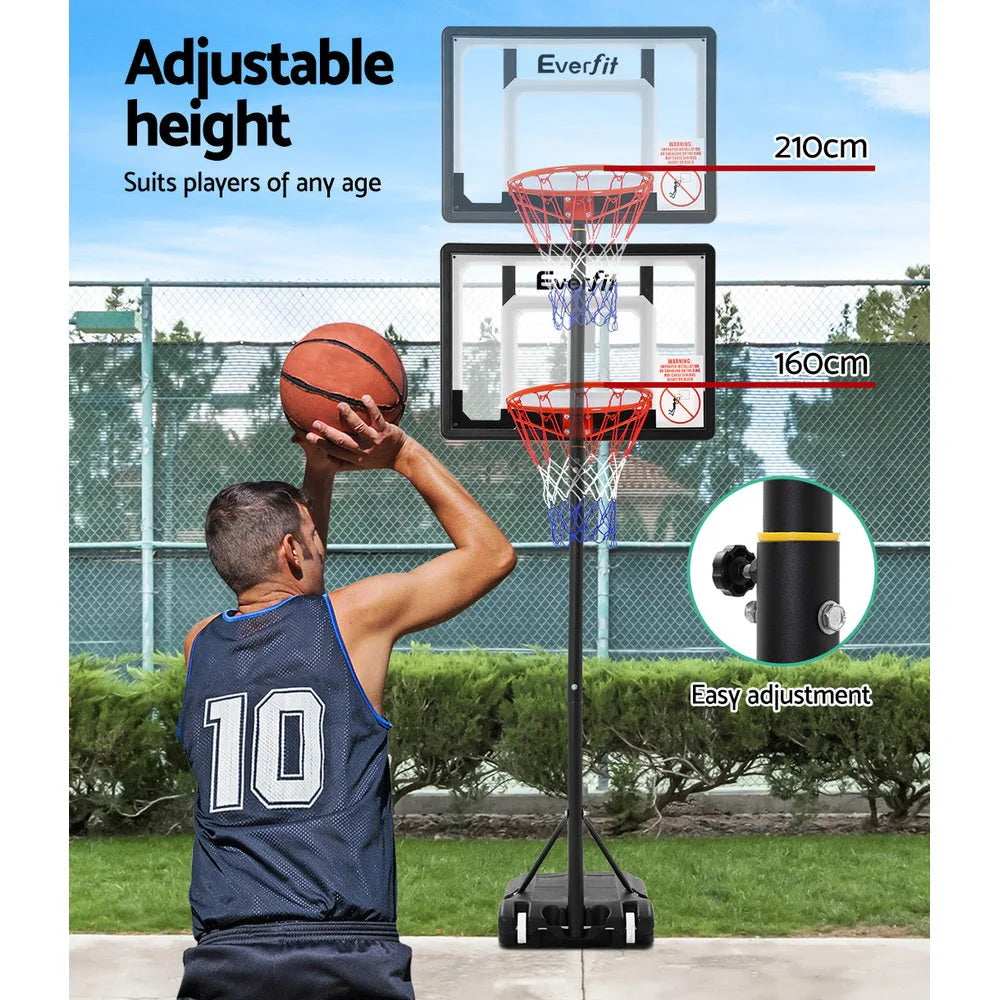 Adjustable Portable Basketball Stand Hoop System Rim - Games