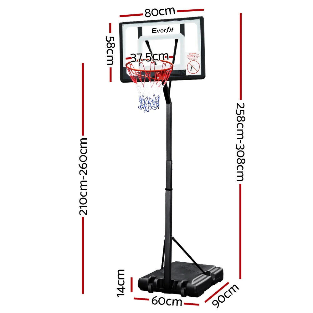 Adjustable Portable Basketball Stand Hoop System Rim - Games