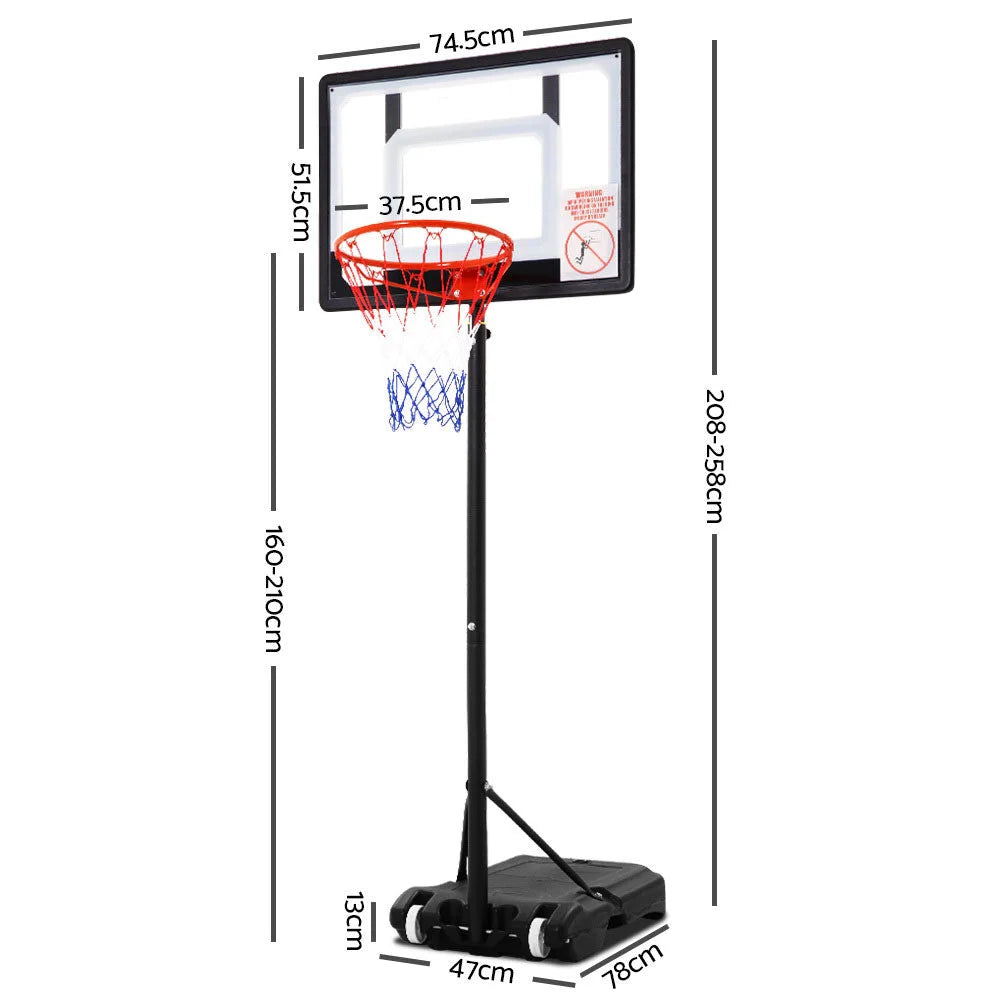Adjustable Portable Height Kids Basketball Stand System Net