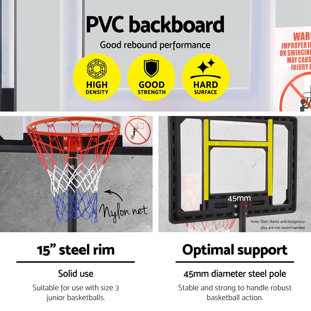 Adjustable Portable Height Kids Basketball Stand System Net