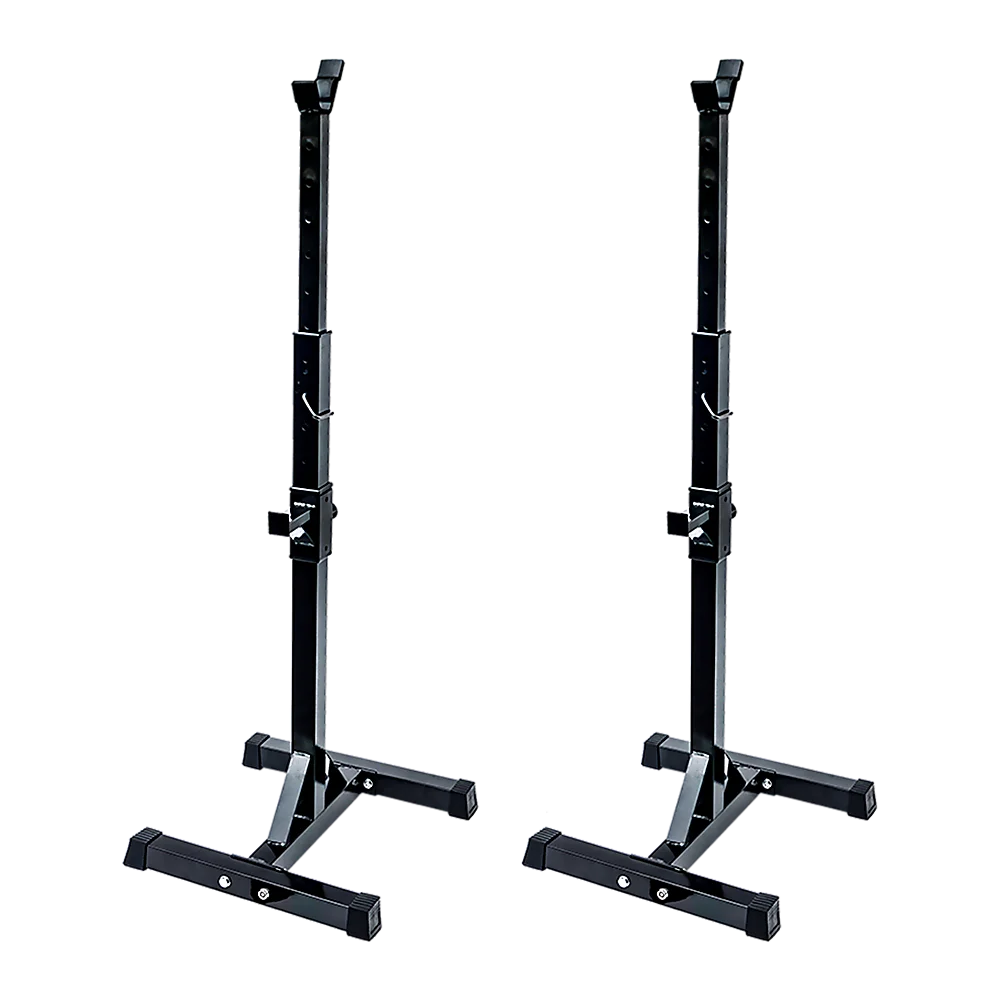 Adjustable Rack Pair Sturdy Steel Squat Barbell Bench Press