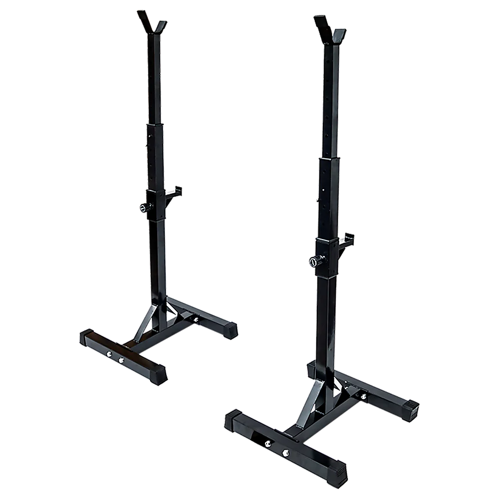 Adjustable Rack Pair Sturdy Steel Squat Barbell Bench Press