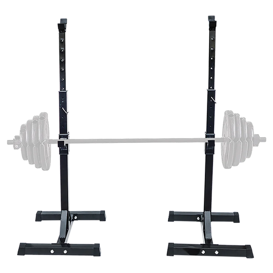 Adjustable Rack Pair Sturdy Steel Squat Barbell Bench Press
