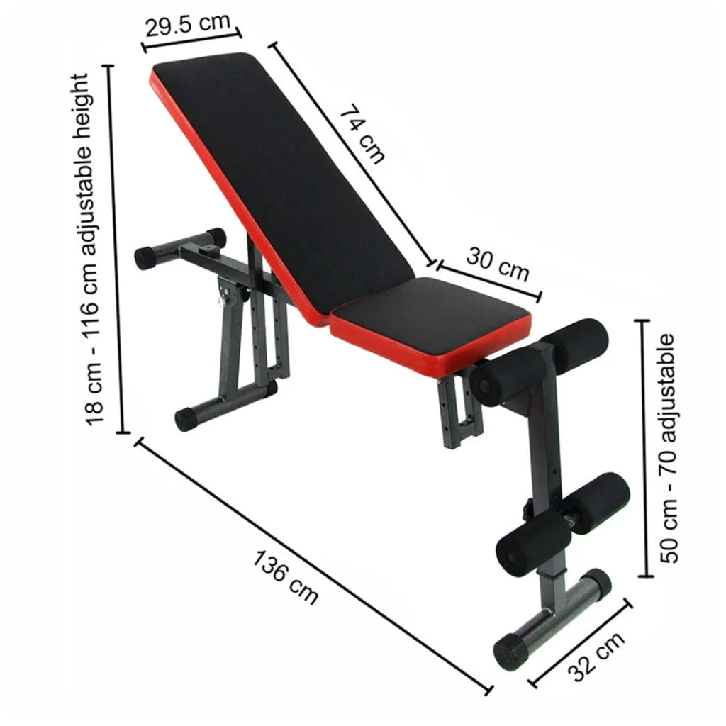 Adjustable Sit Up Weight FID Bench Fitness Flat Incline
