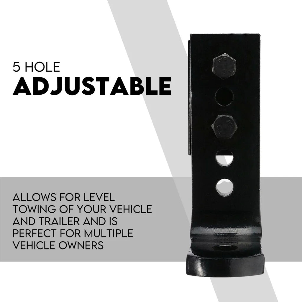 Adjustable Tow Bar Hitch - Black Towbar Ball - Sports &