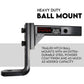 Adjustable Tow Bar Hitch - Black Towbar Ball - Sports &