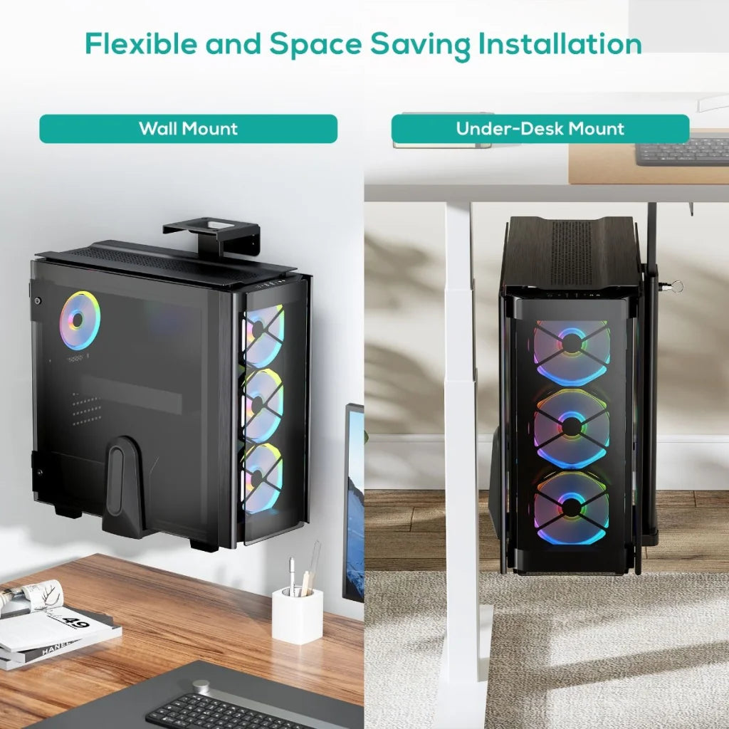 Adjustable Ultra-Wide Wall & Under-Desk PC Mount - Furniture