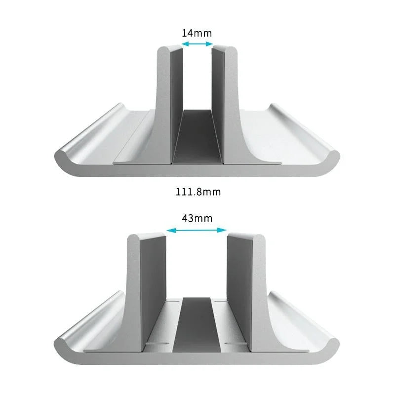 Adjustable Vertical Laptop Stand - Portable Aluminum Alloy