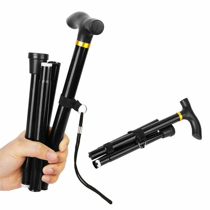 Adjustable Walking Stick Travel Retractable Hiking Folding