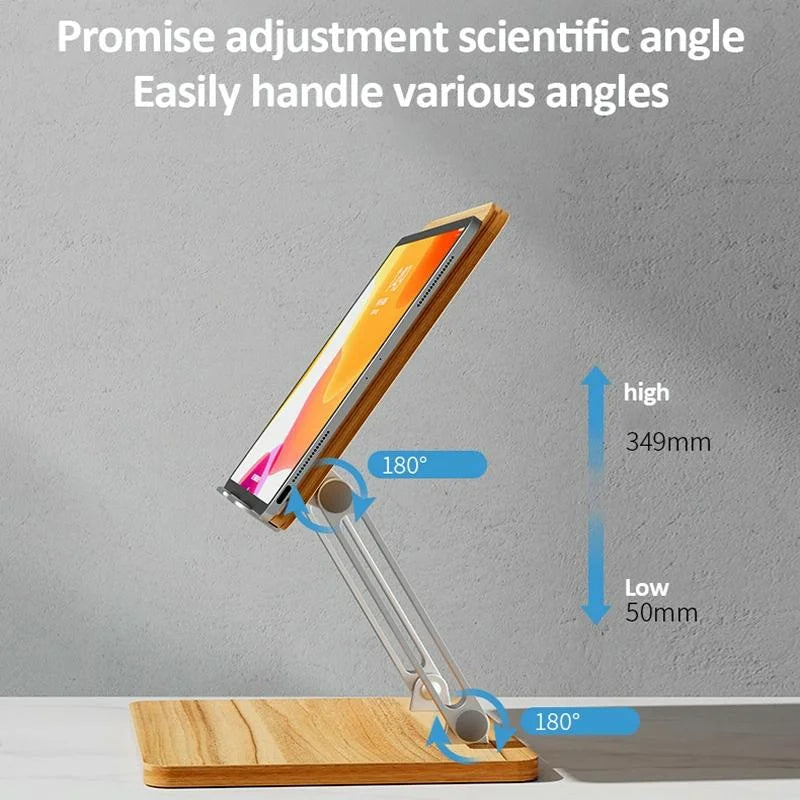 Adjustable Wooden Laptop Stand - Darkwood - Electronics >