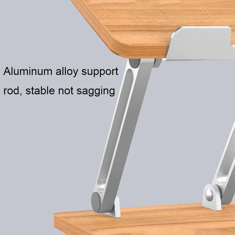 Adjustable Wooden Laptop Stand - Darkwood - Electronics >