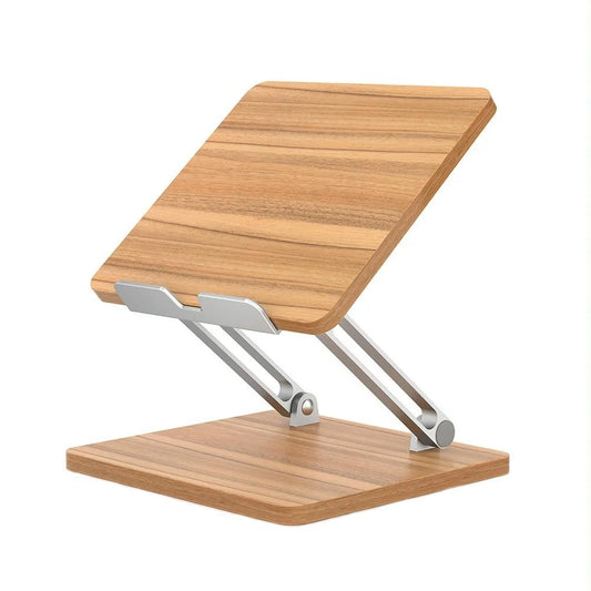 Adjustable Wooden Laptop Stand - Darkwood - Electronics >