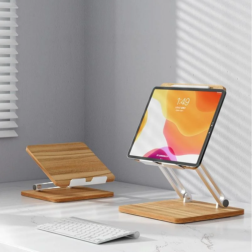 Adjustable Wooden Laptop Stand - Darkwood - Electronics >