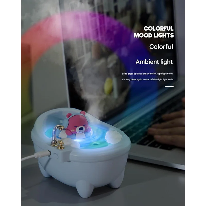 Adorable Bathtub Humidifier with Colorful Night Light