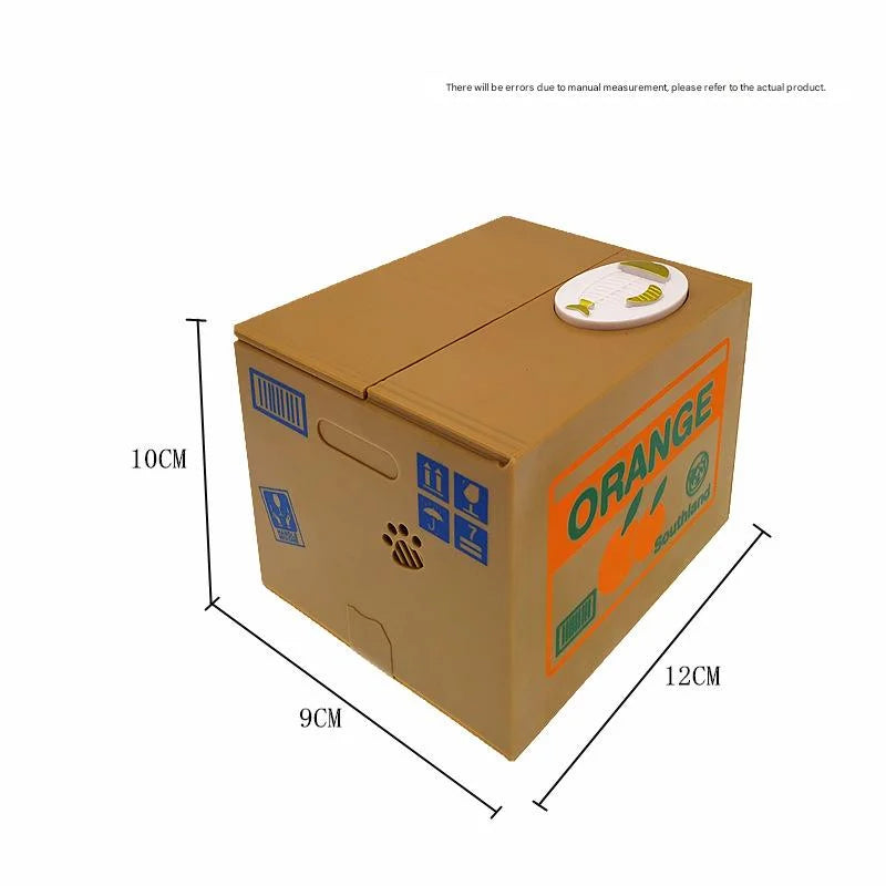 Adorable Cat Stealing Coin Piggy Bank - Automatic Money