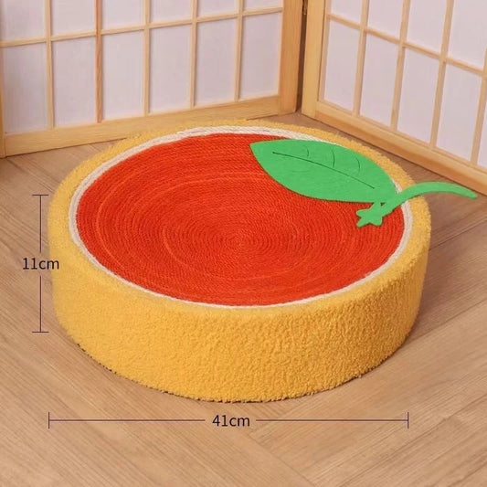Adorable Cloth wrapped orange Cat Scratching