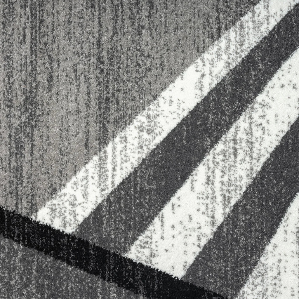 Adore Geometric Textural Rug - Grey - 160x230 - Home &