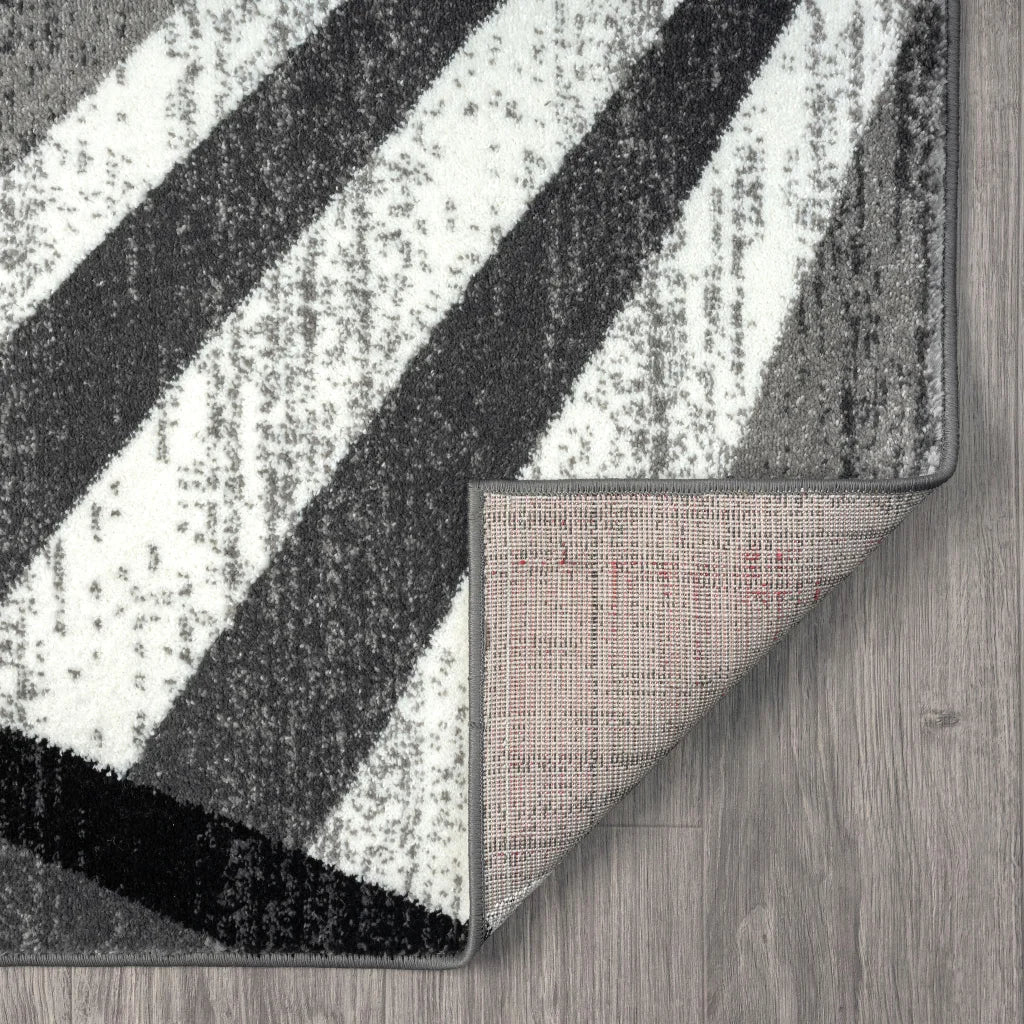 Adore Geometric Textural Rug - Grey - 160x230 - Home &