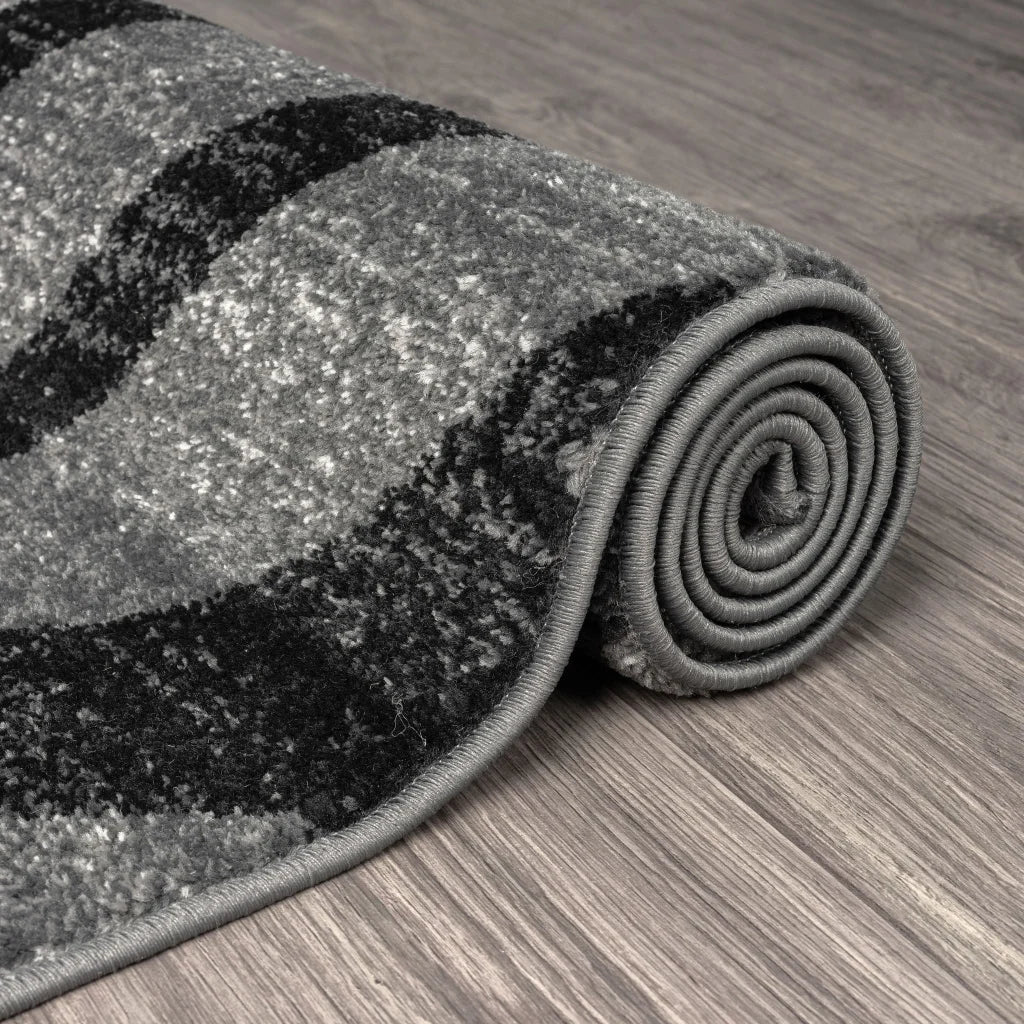 Adore Geometric Textural Rug - Grey - 160x230 - Home &