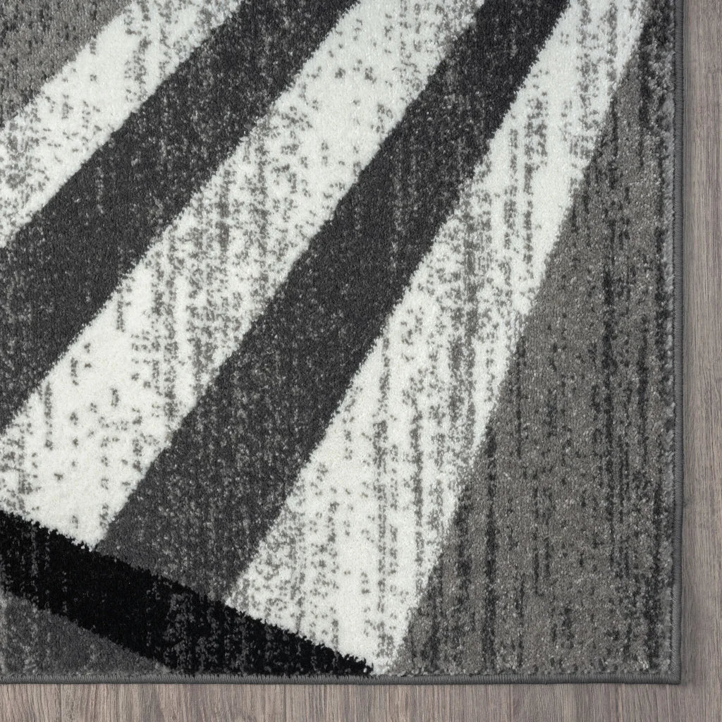 Adore Geometric Textural Rug - Grey - 160x230 - Home &