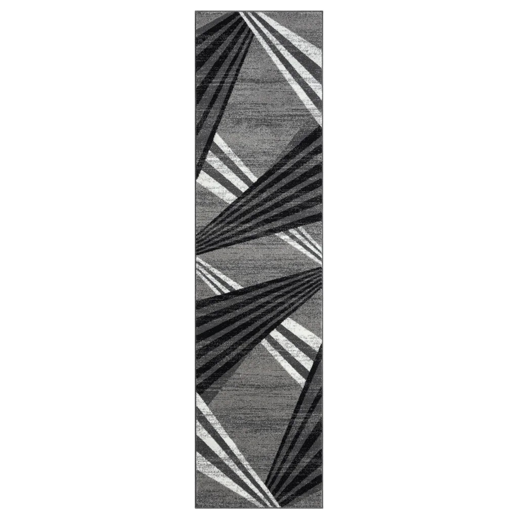 Adore Geometric Textural Rug - Grey - 160x230 - Home &