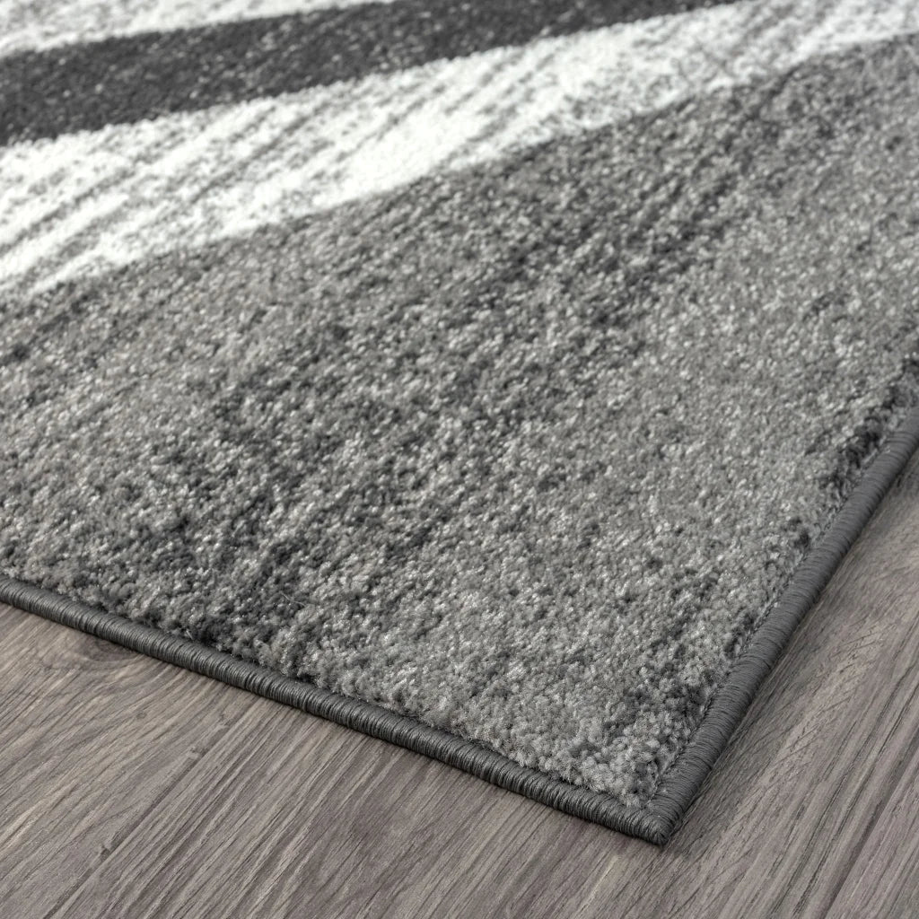 Adore Geometric Textural Rug - Grey - 160x230 - Home &