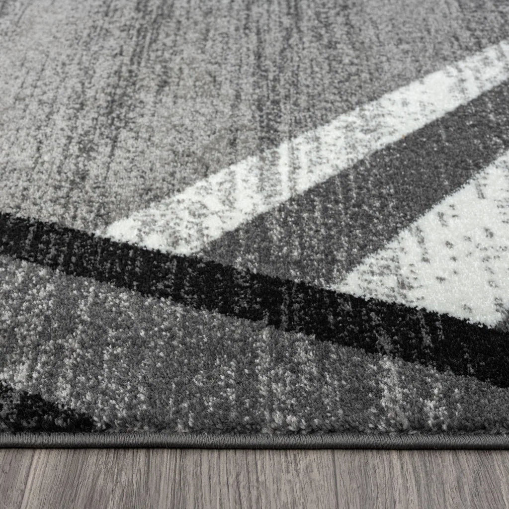 Adore Geometric Textural Rug - Grey - 200x290 - Home &
