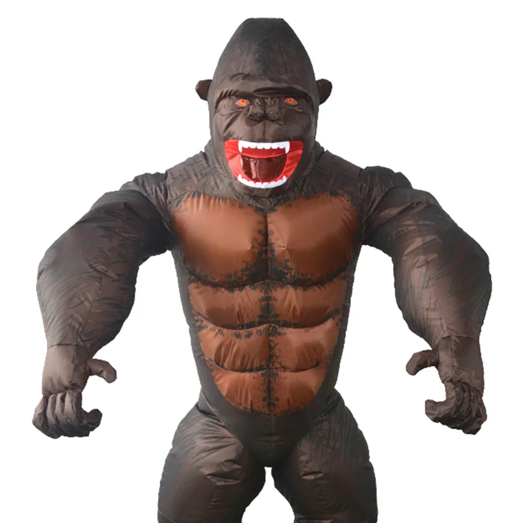 Adult Gorilla Fan Inflatable Halloween Party Costume Suit