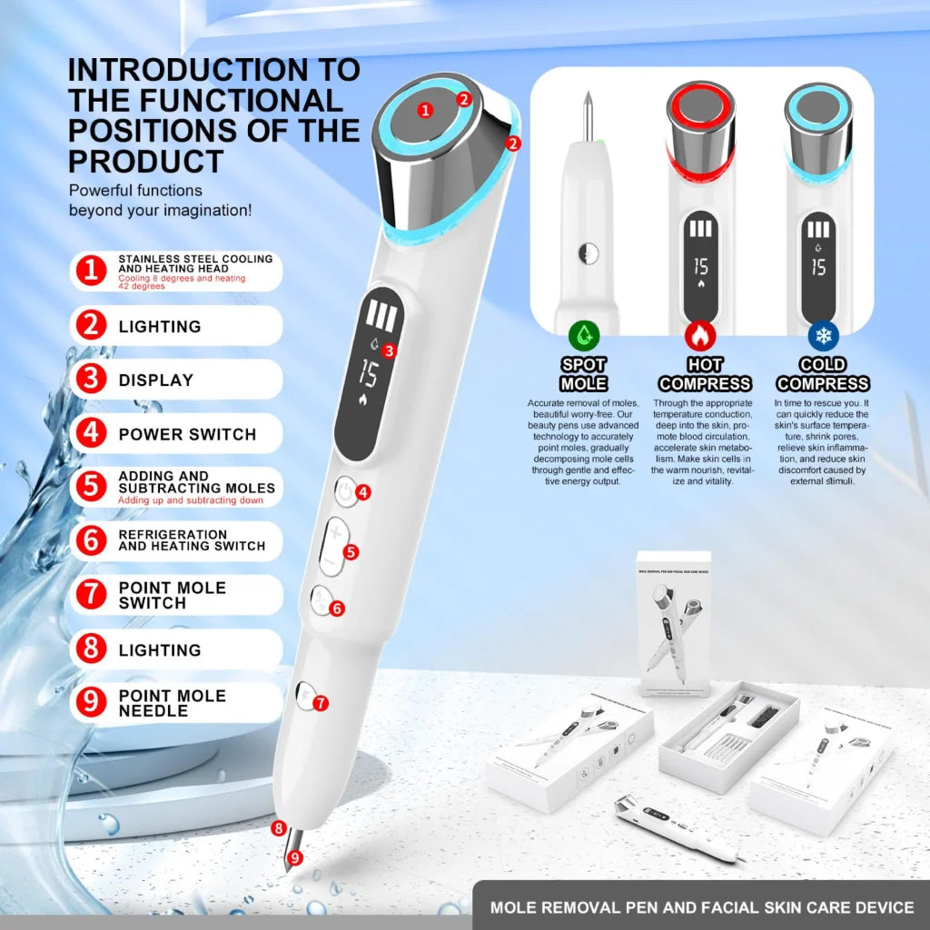 Advanced 3-in-1 Skin Care Device: 15-Level Spot Remover Pen