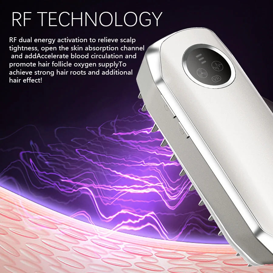 Advanced 4-in-1 Hair Growth Comb with LLLT RF EMS &