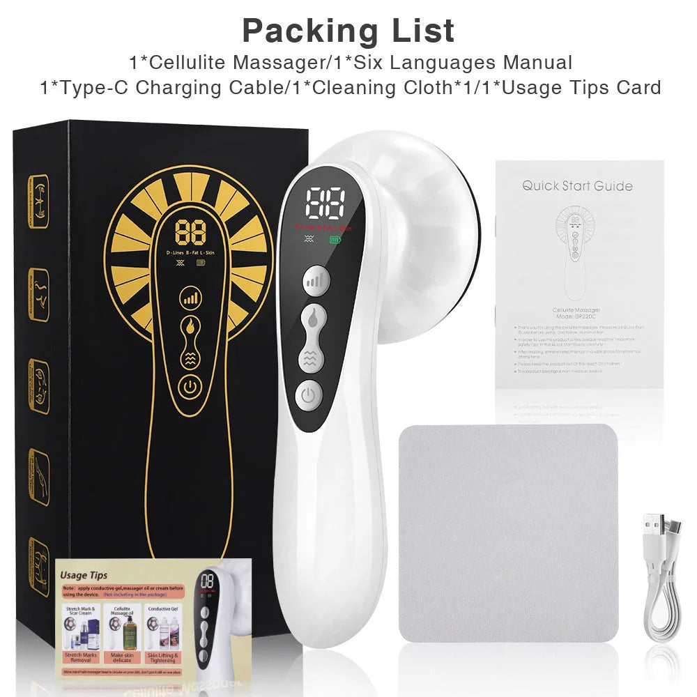 White advanced multi technology with body contouring device skin