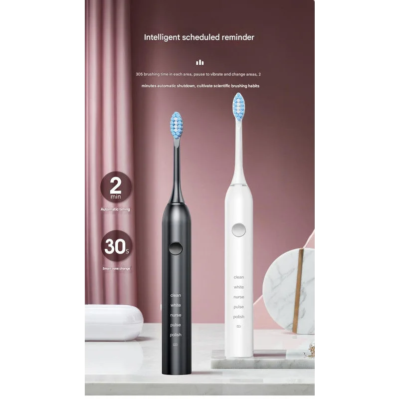 Advanced Sonic Toothbrush: 5 Cleaning Modes 2-Min Timer USB