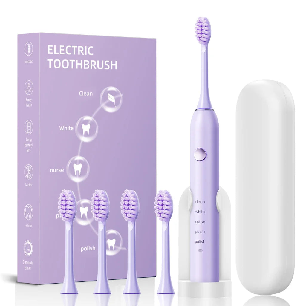 Advanced Sonic Toothbrush: 5 Cleaning Modes 2-Min Timer USB
