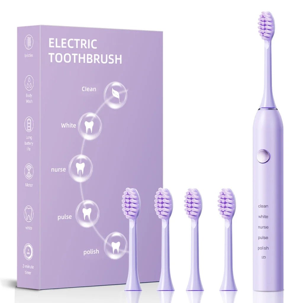 Advanced Sonic Toothbrush: 5 Cleaning Modes 2-Min Timer USB