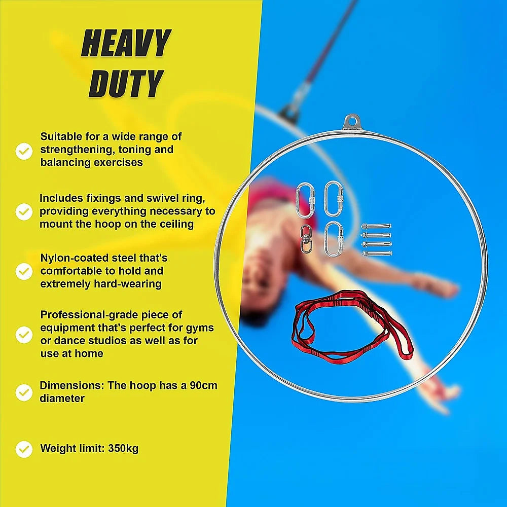 Aerial Yoga Hoop 90CM Lyra Hoop Circus Single Point Aerial