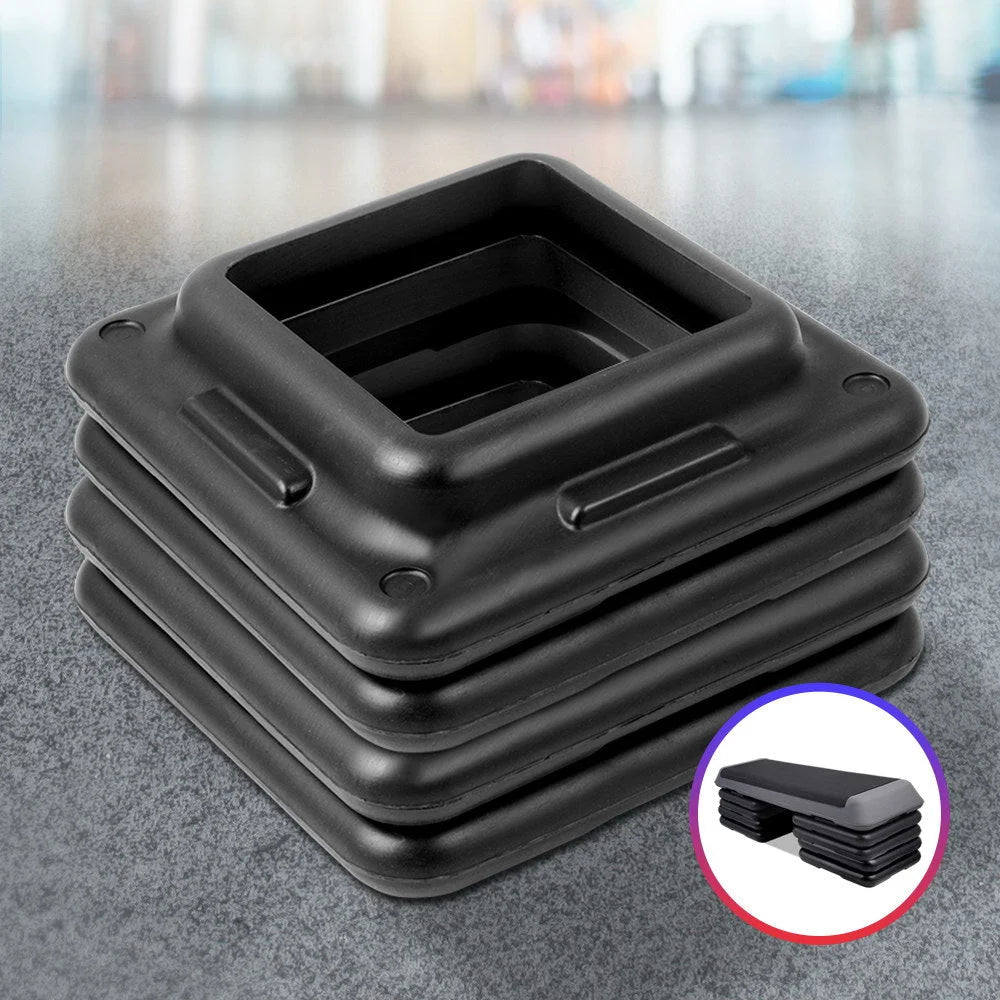 Aerobic step risers with frame detail shown