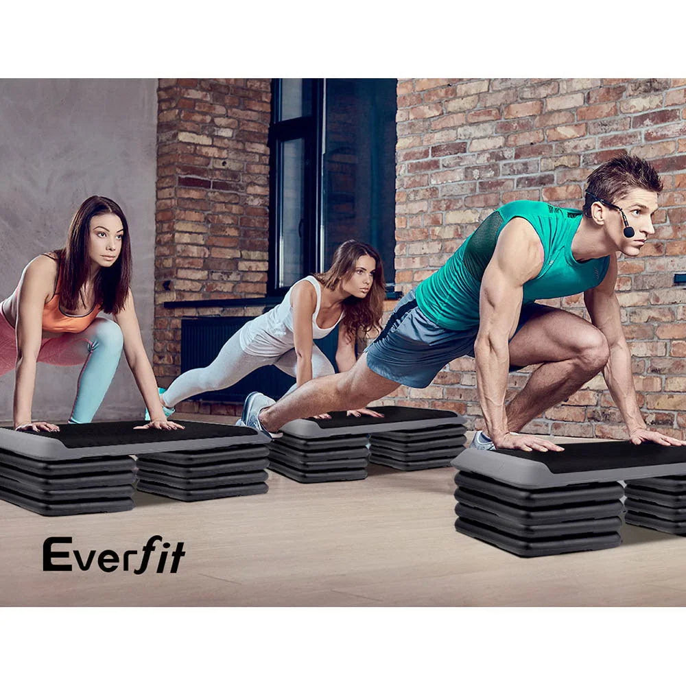 Aerobic Step Risers Set of 4 Exercise Stepper Workout Gym