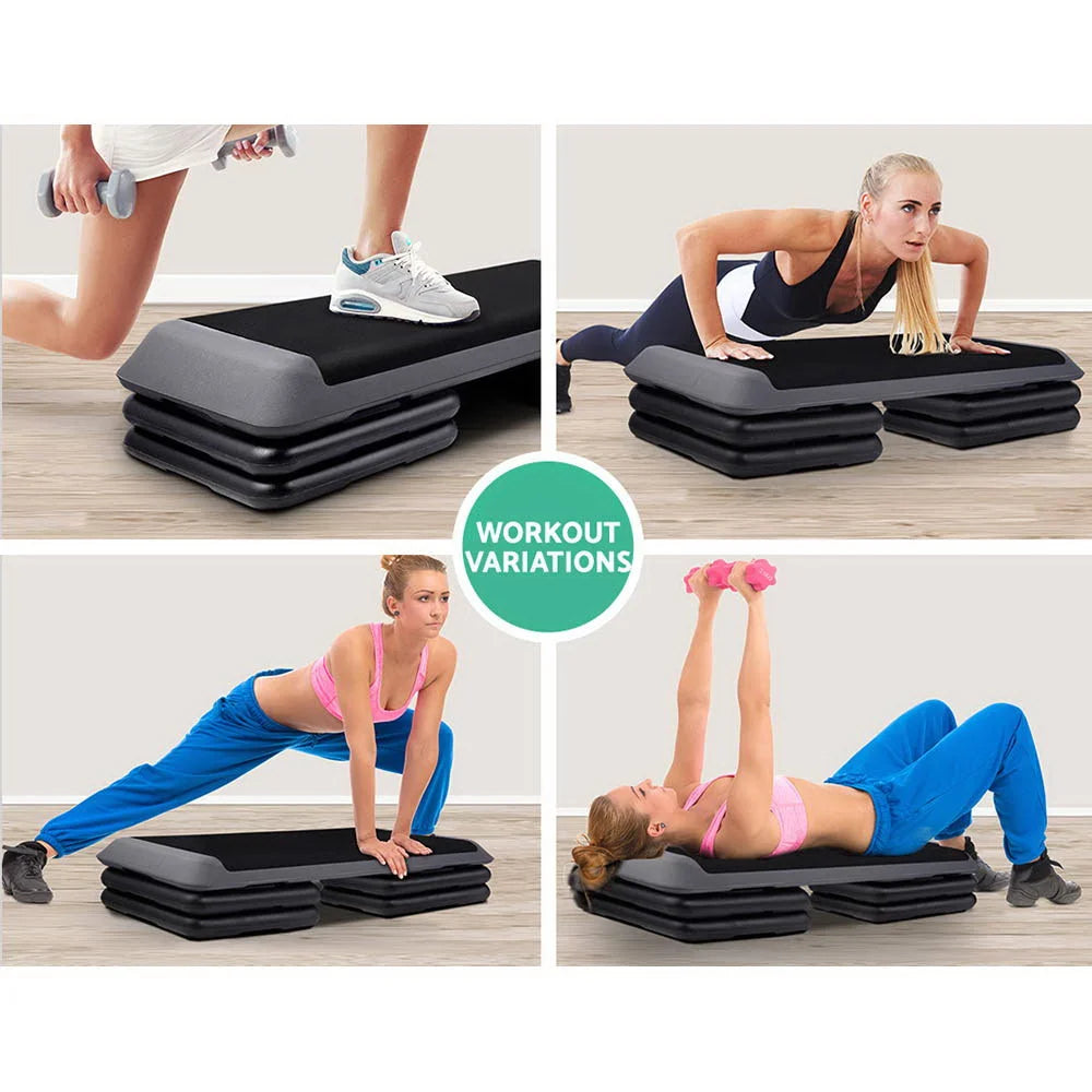 Aerobic Stepper 2X Exercise Step Riser Block Gym Home