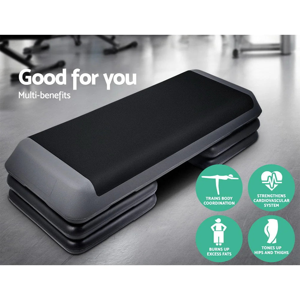 Aerobic Stepper 3 Level Exercise Step 110cm Gym Fitness