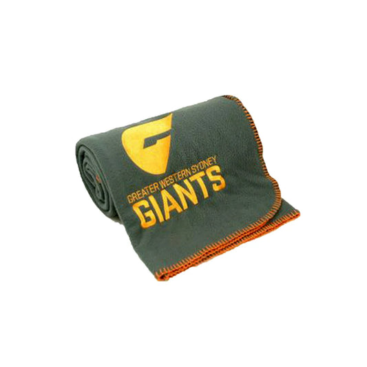 AFL Licensed Throw Polar Fleece GWS Giants Embroidered