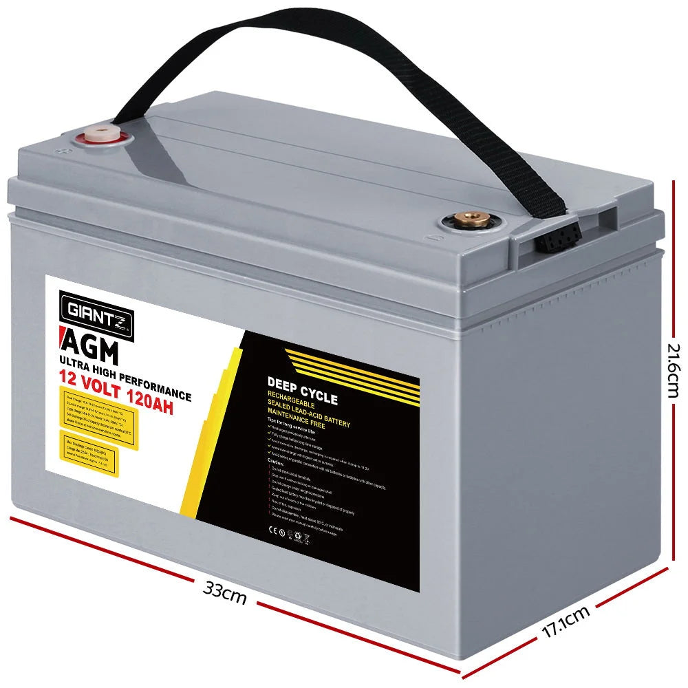AGM Deep Cycle Battery 12V 120Ah Marine Sealed Power