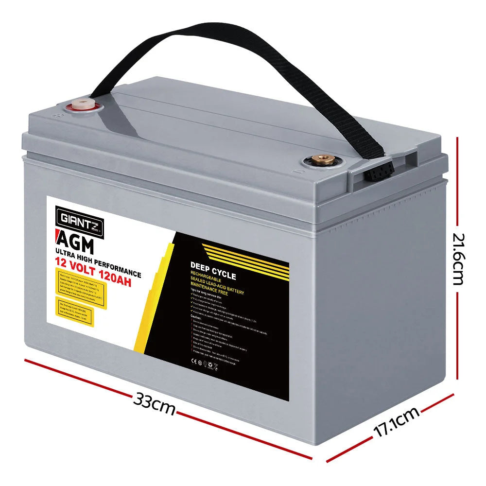 AGM Deep Cycle Battery 12V 120Ah Marine Sealed Power