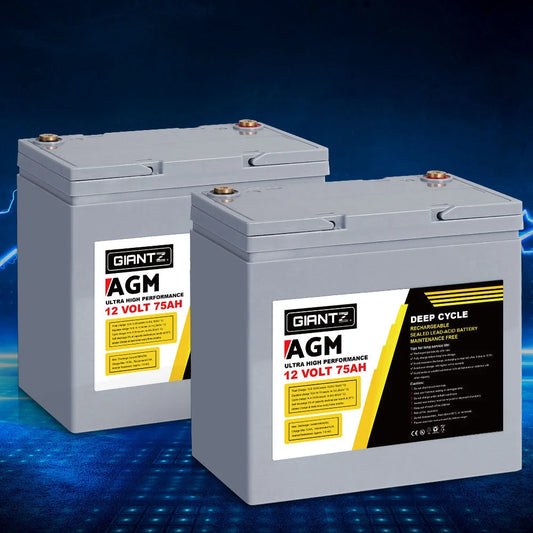 AGM Deep Cycle Battery 12V 75Ah Marine Sealed Power