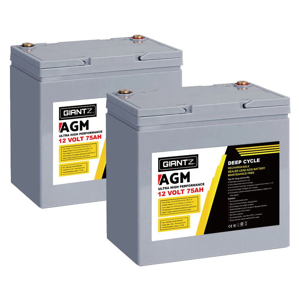 AGM Deep Cycle Battery 12V 75Ah Marine Sealed Power